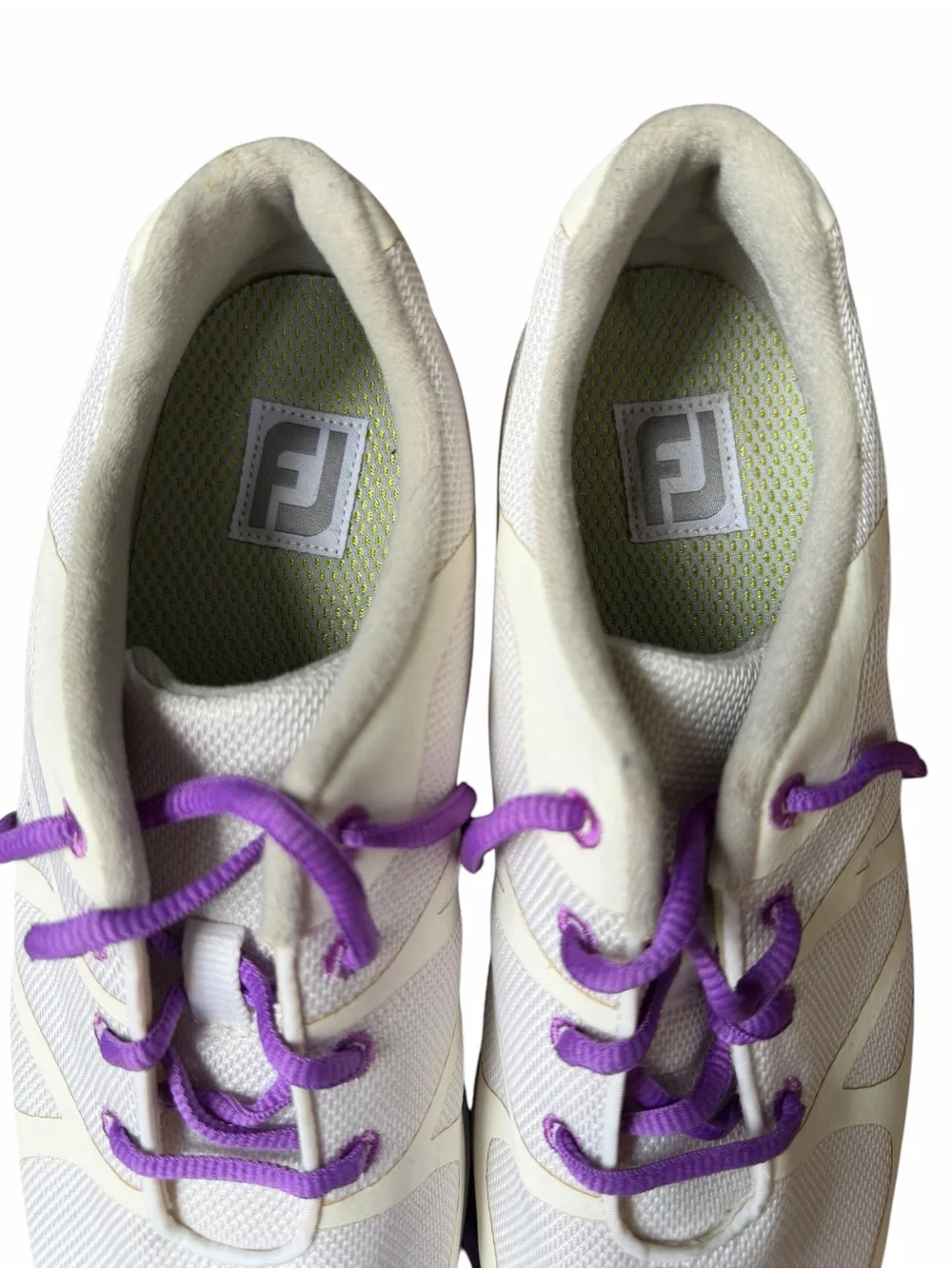 FootJoy Women's White Athletic Golf Shoes with Purple Trim Size 11 M